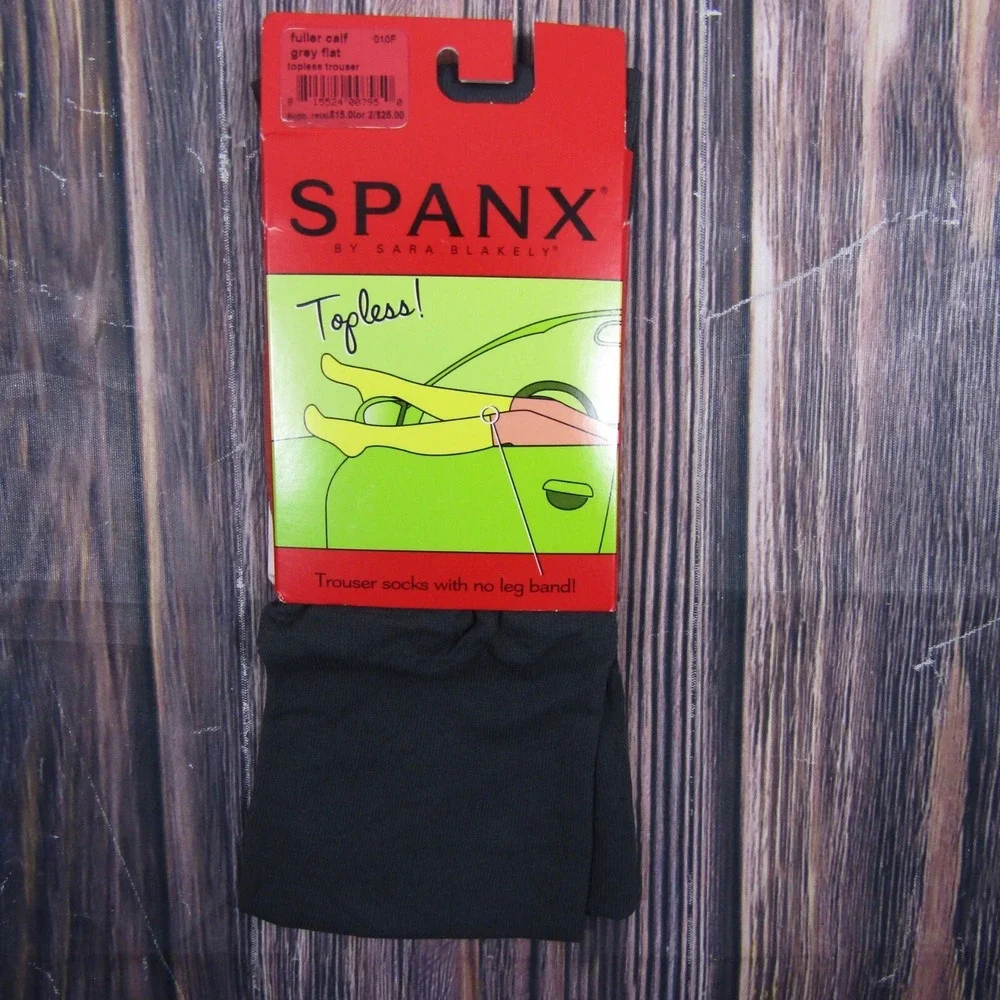 Spanx‎ Topless Legband Free Trouser Socks Gray Fuller Calf New 010F